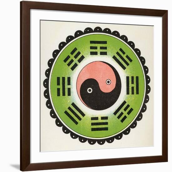 Pa-Koa Symbol Incorporating the Ying and Yang-null-Framed Photographic Print