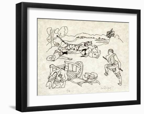 PA - Le tigre des Ming 11-Charles Lapicque-Framed Limited Edition