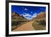 Pa'Rus Trail Winds Through Zion Canyon in Winter, Zion National Park, Utah, Usa-Eleanor Scriven-Framed Photographic Print