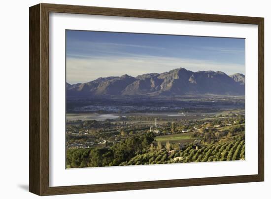 Paarl Valley at sunrise, Paarl, Western Cape, South Africa, Africa-Ian Trower-Framed Photographic Print