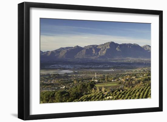 Paarl Valley at sunrise, Paarl, Western Cape, South Africa, Africa-Ian Trower-Framed Photographic Print