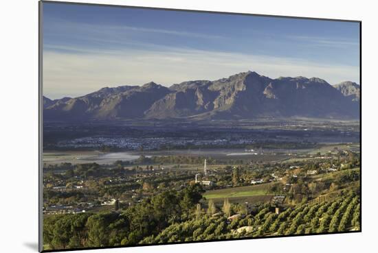 Paarl Valley at sunrise, Paarl, Western Cape, South Africa, Africa-Ian Trower-Mounted Photographic Print