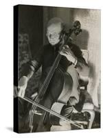 Pablo Casals, the Great Cello Player in His Home in Barcelona-null-Stretched Canvas