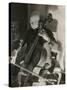Pablo Casals, the Great Cello Player in His Home in Barcelona-null-Stretched Canvas