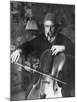 Pablo Casals, the Great Cello Player in His Home in Barcelona-null-Mounted Photo