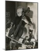 Pablo Casals, the Great Cello Player in His Home in Barcelona-null-Mounted Photo