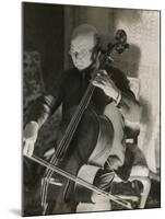 Pablo Casals, the Great Cello Player in His Home in Barcelona-null-Mounted Photo