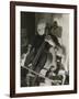 Pablo Casals, the Great Cello Player in His Home in Barcelona-null-Framed Photo