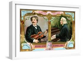 Pablo De Sarasate and Franz Liszt, C1900-null-Framed Giclee Print