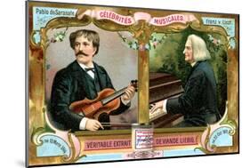 Pablo De Sarasate and Franz Liszt, C1900-null-Mounted Giclee Print
