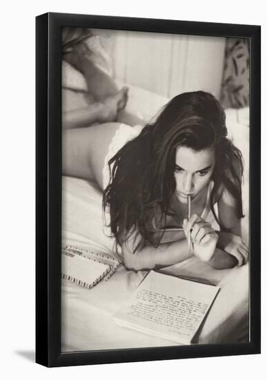 Pablo Guarderas Girl with Letter Photo Print Poster-null-Framed Mini Poster