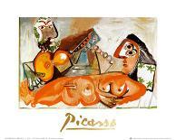 Reclining Nude and Musician-Pablo Picasso-Art Print