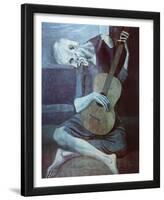 Pablo Picasso Old Guitarist Art Print Poster-null-Framed Art Print