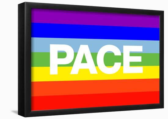 Pace Peace Flag-null-Framed Poster