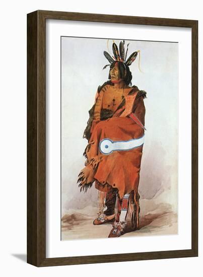 Pachtuwa-Chta, an Arikara Warrior, 1833-Karl Bodmer-Framed Giclee Print