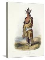 Pachtuwa-Chta, an Arrikkara Warrior-Karl Bodmer-Stretched Canvas