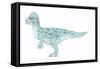 Pachycephalosaurus Pencil Drawing with Digital Color-Stocktrek Images-Framed Stretched Canvas