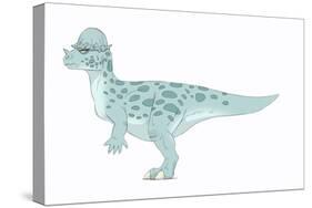 Pachycephalosaurus Pencil Drawing with Digital Color-Stocktrek Images-Stretched Canvas