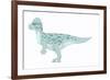 Pachycephalosaurus Pencil Drawing with Digital Color-Stocktrek Images-Framed Premium Giclee Print