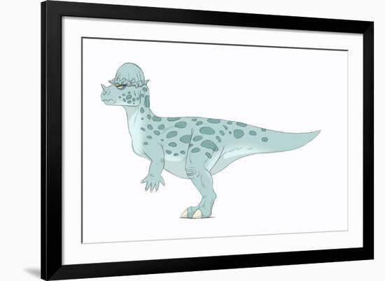 Pachycephalosaurus Pencil Drawing with Digital Color-Stocktrek Images-Framed Premium Giclee Print