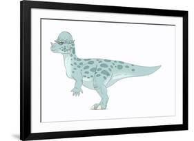 Pachycephalosaurus Pencil Drawing with Digital Color-Stocktrek Images-Framed Premium Giclee Print