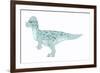Pachycephalosaurus Pencil Drawing with Digital Color-Stocktrek Images-Framed Art Print