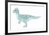 Pachycephalosaurus Pencil Drawing with Digital Color-Stocktrek Images-Framed Art Print