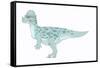Pachycephalosaurus Pencil Drawing with Digital Color-Stocktrek Images-Framed Stretched Canvas