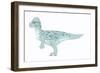 Pachycephalosaurus Pencil Drawing with Digital Color-Stocktrek Images-Framed Art Print