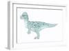 Pachycephalosaurus Pencil Drawing with Digital Color-Stocktrek Images-Framed Art Print