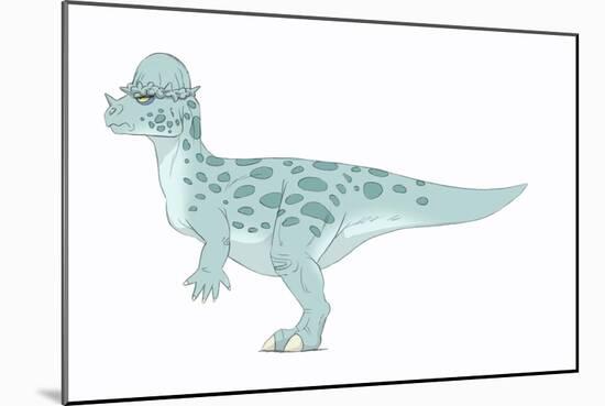 Pachycephalosaurus Pencil Drawing with Digital Color-Stocktrek Images-Mounted Art Print