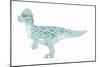 Pachycephalosaurus Pencil Drawing with Digital Color-Stocktrek Images-Mounted Art Print