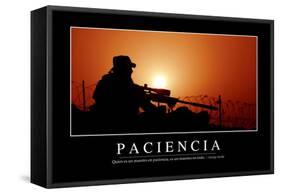 Paciencia. Cita Inspiradora Y Póster Motivacional-null-Framed Stretched Canvas