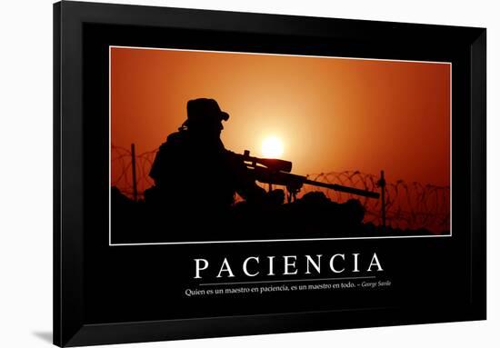 Paciencia. Cita Inspiradora Y Póster Motivacional-null-Framed Photographic Print