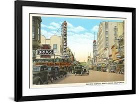 Pacific Avenue, Santa Cruz-null-Framed Art Print