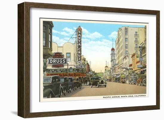 Pacific Avenue, Santa Cruz-null-Framed Art Print