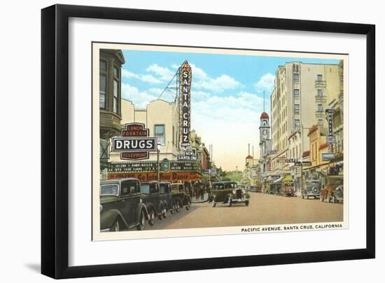 Pacific Avenue, Santa Cruz-null-Framed Art Print