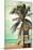 Pacific Beach, California - Lifeguard Shack and Palm-Lantern Press-Mounted Art Print