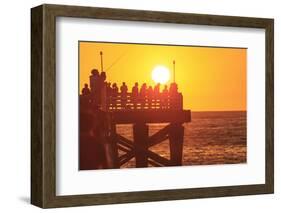 Pacific Beach sunset, San Diego, California, USA-Stuart Westmorland-Framed Photographic Print