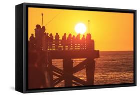 Pacific Beach sunset, San Diego, California, USA-Stuart Westmorland-Framed Stretched Canvas