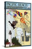 Pacific Beach, Washington - Nautical Chart-Lantern Press-Stretched Canvas