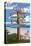Pacific Beach, Washington - Sign Destinations-Lantern Press-Stretched Canvas