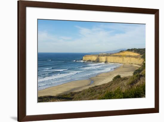 Pacific Coast Highway 1, California, below Pebble Beach, Carmel cliffs and waves-Bill Bachmann-Framed Premium Photographic Print