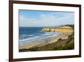 Pacific Coast Highway 1, California, below Pebble Beach, Carmel cliffs and waves-Bill Bachmann-Framed Premium Photographic Print