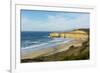 Pacific Coast Highway 1, California, below Pebble Beach, Carmel cliffs and waves-Bill Bachmann-Framed Premium Photographic Print