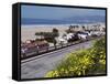 Pacific Coast Highway and Malibu Viewed from Palisades Park, Santa Monica, California, USA-Ethel Davies-Framed Stretched Canvas