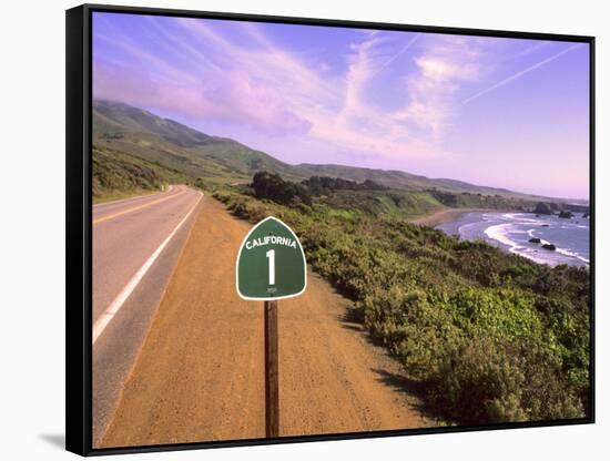 Pacific Coast Highway, California Route 1 near Big Sur, California, USA-Bill Bachmann-Framed Stretched Canvas