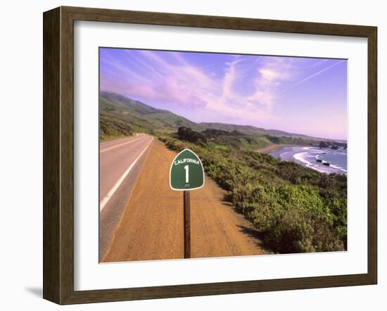 Pacific Coast Highway, California Route 1 near Big Sur, California, USA-Bill Bachmann-Framed Premium Photographic Print