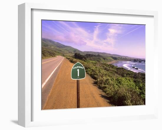 Pacific Coast Highway, California Route 1 near Big Sur, California, USA-Bill Bachmann-Framed Premium Photographic Print