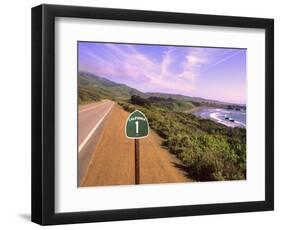 Pacific Coast Highway, California Route 1 near Big Sur, California, USA-Bill Bachmann-Framed Photographic Print
